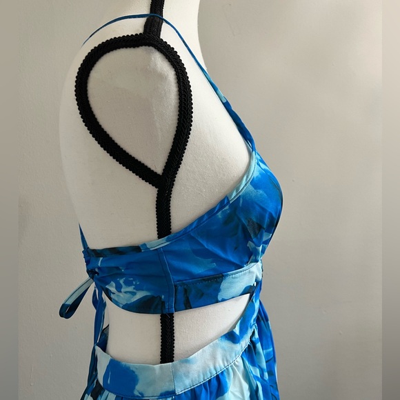 Blue White Cut Out Maxi Dress - NWOT - Picture 2 of 6